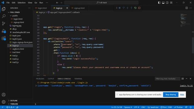 Login and Signup page using Express js and node js смотреть онлайн