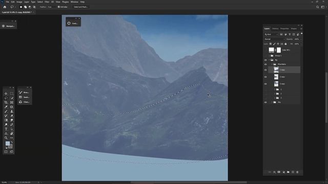 Воздушная перспектива в PhotoShop смотреть онлайн