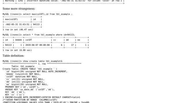 Databases: Strange max(date) return in reader vs writer aurora mysql смотреть онлайн
