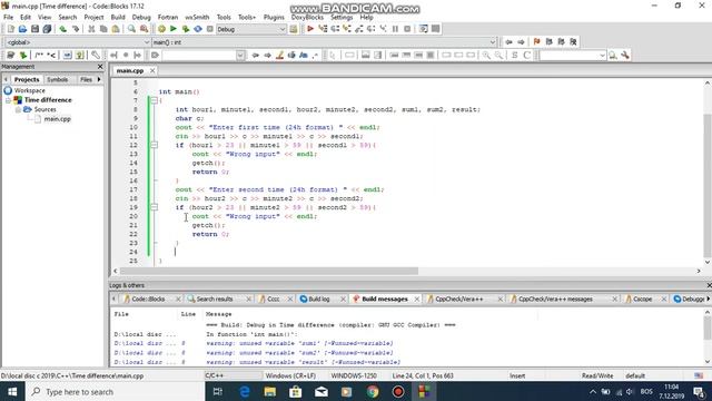 C++ How to make a program that calculates time difference between two times смотреть онлайн