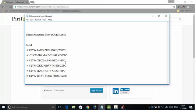 CCleaner Professional Plus Key 2017 free life time License смотреть онлайн