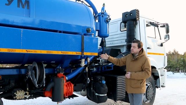 Вакуумная машина илосос МВС-10 КАМАЗ-53605 от НПО "ВЕКТОР" смотреть онлайн