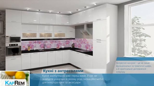 Кухни с антресолями. От фабрики Комфорт Мебель смотреть онлайн