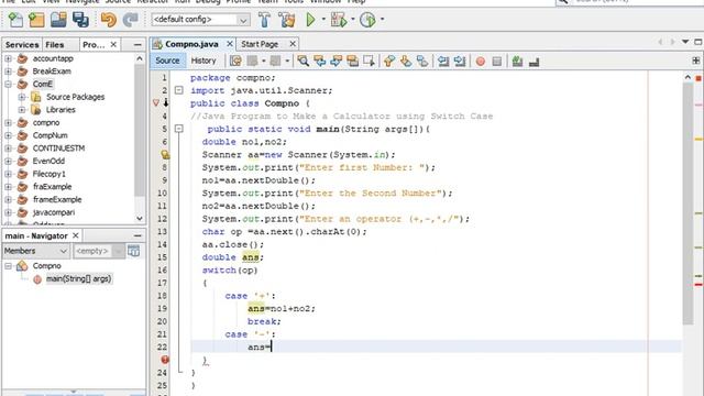 Java Program to Make a Calculator using Switch Case смотреть онлайн