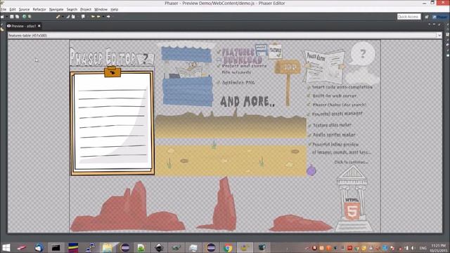 [v1-2015 ] Phaser Editor user guider: Preview window смотреть онлайн