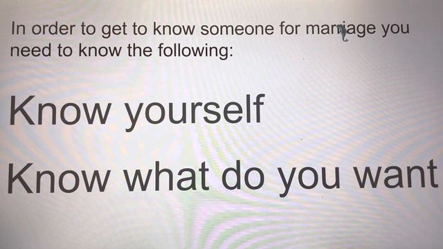 Что вам нужно знать, прежде чем познакомиться с кем-то для брака, часть первая смотреть онлайн