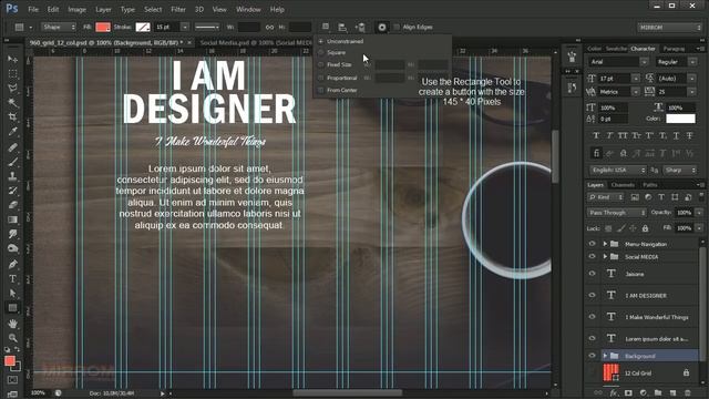 Photoshop Website Design Tutorial - Stylish Portfolio With Grain Texture смотреть онлайн