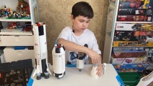 СУПЕР РАКЕТА - SATURN V. Обзор. Lego nasa. Высота 1 метр!!!!!