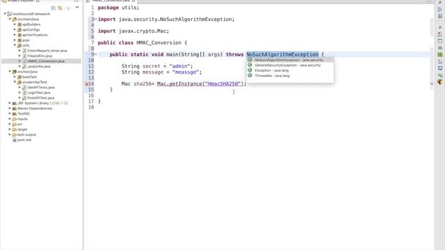 HMAC sha256 key generator (java) - Rest assured api automation framework смотреть онлайн