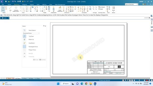 Solid Edge 2023 Tutorial - Drawing Template A4 [Landscape] for beginner смотреть онлайн