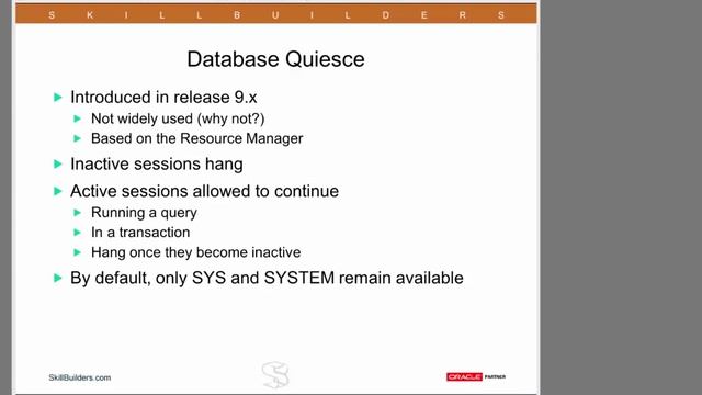 How and Why to Quiesce Oracle Database (How to Execute Online DDL) смотреть онлайн
