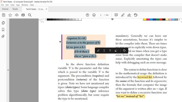 12th Standard-Computer Science-Function-Parameter-Arguments-Parameter Without Type-Part -2 смотреть онлайн