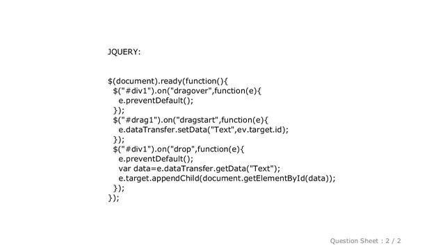 HTML : html5 drag and drop using jquery (not jquery UI) смотреть онлайн