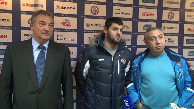 Интервью Аркадия Ротенберга и Александра Радулова перед вылетом сборной России в Швецию смотреть онлайн