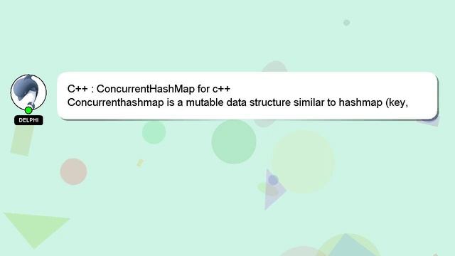 C++ : ConcurrentHashMap for c++ смотреть онлайн