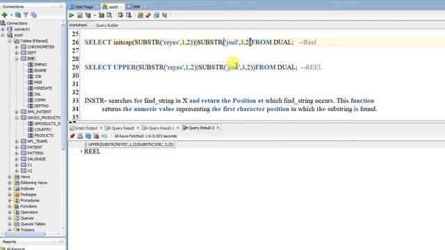 Oracle- SUBTR, INSTR, TRIM, REPLACE....etc смотреть онлайн