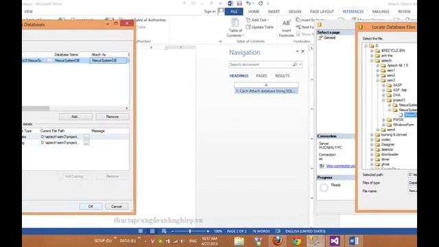 Hướng dẫn Attach và Detach database trong Sql Server 2012,| GTO,Tuyen Sinh, Lâp trinh смотреть онлайн