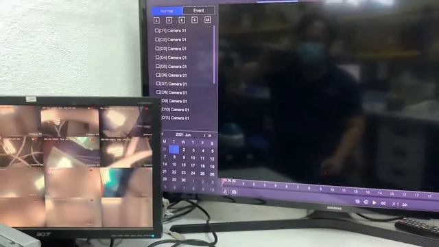 Hik Vision NVR DS-7716NI-K4 Dual Monitor Demonstrate 8MP Recording and Playback смотреть онлайн