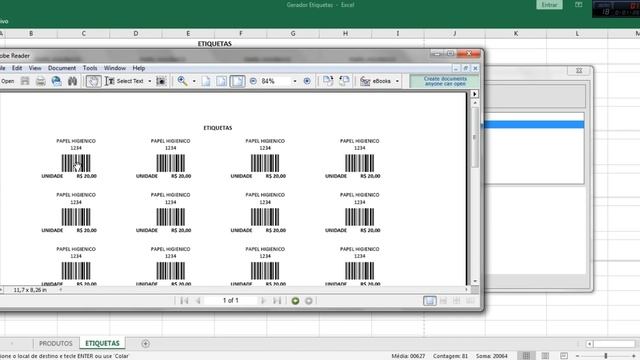 Gerador Etiquetas Excel VBA смотреть онлайн