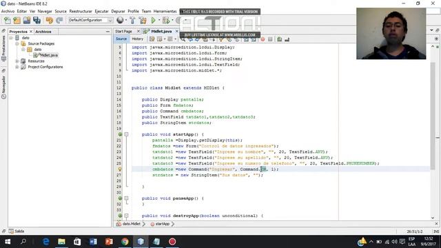 Aplicaciones java me NetBeans 8.2 смотреть онлайн