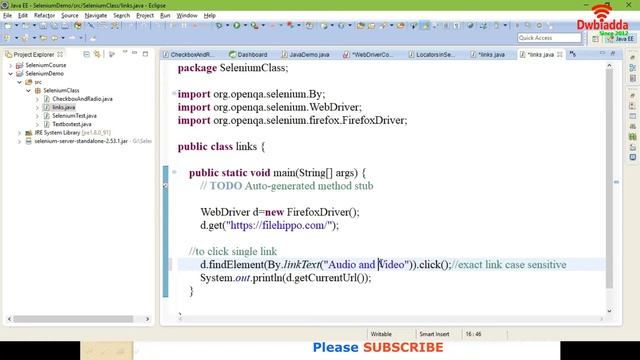 Testing a Form Element Links in Selenium WebDriver | Selenium tutorial смотреть онлайн