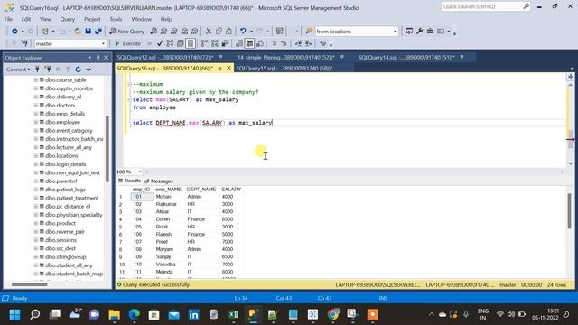 SQL | Aggregate functions in SQL | SUM,AVG,MIN,MAX,COUNT,STDEV | Commonly used aggregate fxn in SQL смотреть онлайн