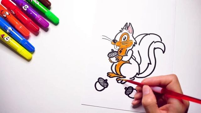 Как нарисовать БЕЛКУ. How to draw a squirrel. Рисунок БЕЛКА поэтапно. смотреть онлайн
