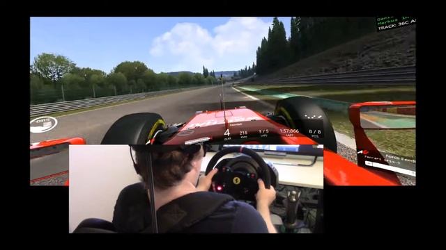 Assetto Corsa Ferrari SF15-T at SPA vs AI with HTC Vive and Motion Simulator смотреть онлайн