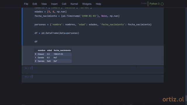Pandas - Ejercicio 65: Determinar los Datos en un DataFrame que son Nulos (Nan) смотреть онлайн