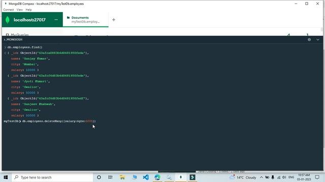 #13 Delete All document from Mongo DB database | Delete multiple documents in MongoDB | Hindi смотреть онлайн