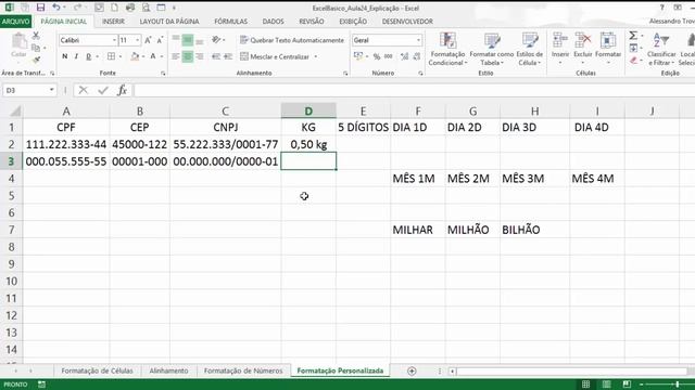#24 - Curso Excel 2013 - Formatação Personalizada - Módulo Básico смотреть онлайн