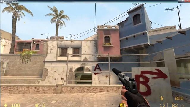 Map de_mirage_csgo_new from CS:GO to Counter-Strike Source V34 смотреть онлайн