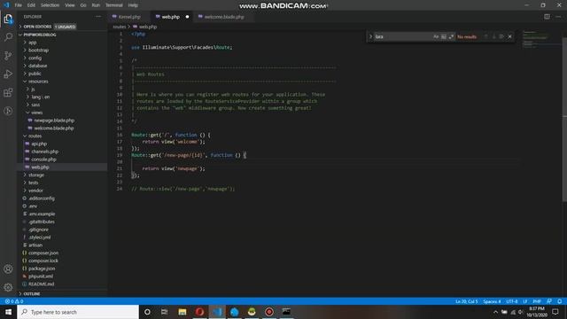Laravel 7 tutorial #4 - Laravel Routing with example смотреть онлайн