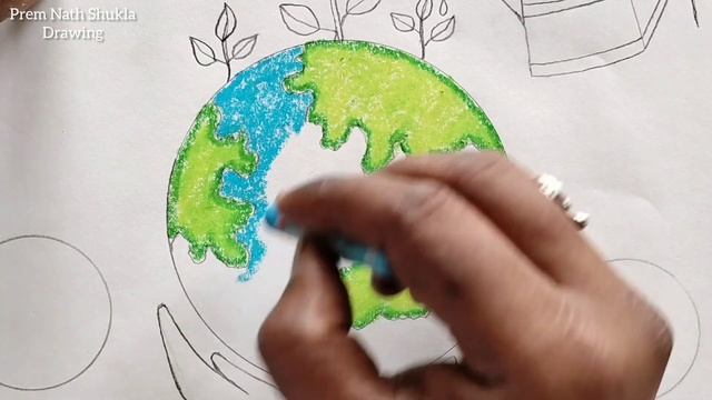 World Earth Day Drawing | How to Draw Save Earth Poster Easy step by step | विश्व धरती दिवस पर चित् смотреть онлайн