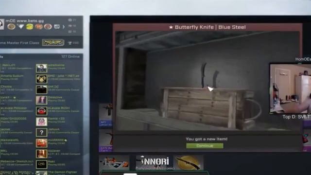 РЕАКЦИЯ КИБЕРСПОРТСМЕНОВ НА ВЫПАДЕНИЕ ДОРОГИХ НОЖЕЙ CS:GO ! смотреть онлайн