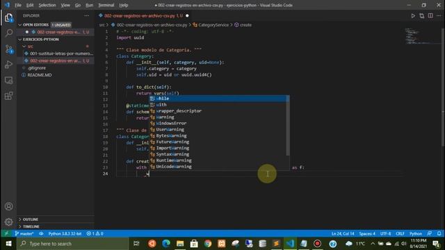 02. Crear registros CSV con Python смотреть онлайн