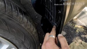 Установка брызговиков Kia Rio X-Line или на чем ещё сэкономили корейцы?