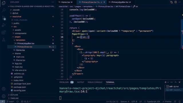Full Stack React Django DRF | Chat App | MUI Primary Draw (Part-1) Framework смотреть онлайн