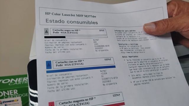 Como revisar el estado de uso de los cartuchos de impresora HP Color Laser Jet Pro MFP M377dw смотреть онлайн