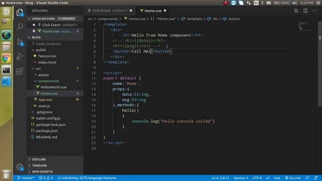 Vue js tutorial in Hindi #5 event | how to use click event смотреть онлайн