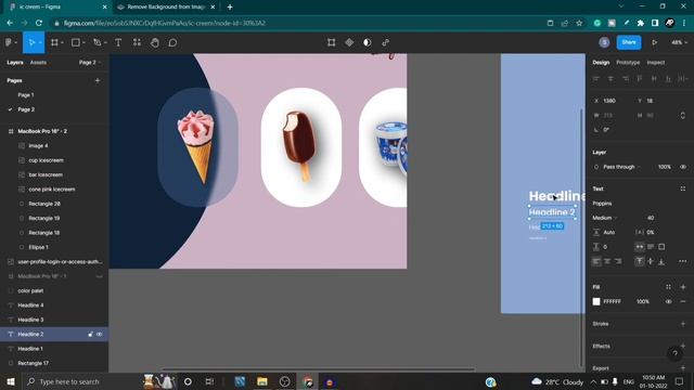 Minimal UI Design Tutorial with Figma | Ice scream web page Design amazingplay. смотреть онлайн