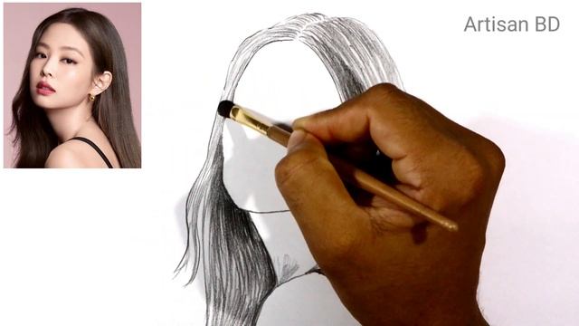 How to draw a buy Jennie from Blackpink's favourite Korean girl | Step by step easy pencil sketch смотреть онлайн