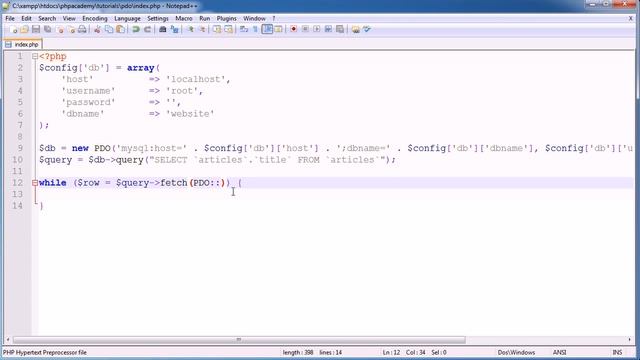 PHP Tutorials PDO Query Database Access Results Part 2 7 смотреть онлайн