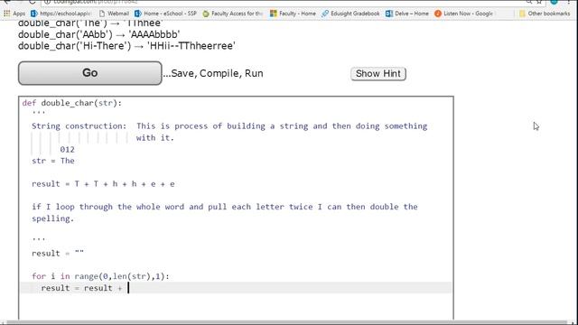 CodingBat - double_char (Python) смотреть онлайн
