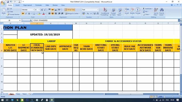 TNA CALENDAR || GARMENTS TNA PLAN IN EXCEL SHEET || EPISODE 43 смотреть онлайн