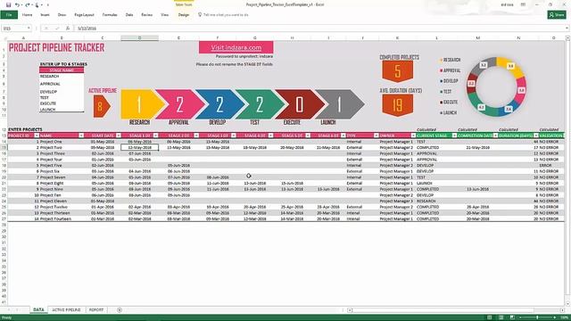 Project Pipeline Tracker - Free Excel Template v1 - Tour смотреть онлайн