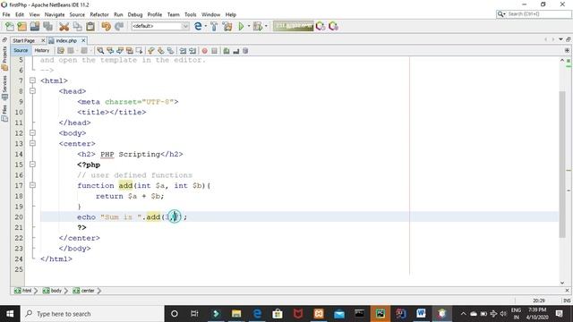 PHP Lesson 8: User Defined Function смотреть онлайн