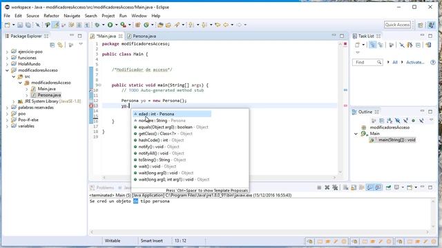 Java desde cero con Eclipse [Parte 8] (Modificadores de acceso) смотреть онлайн