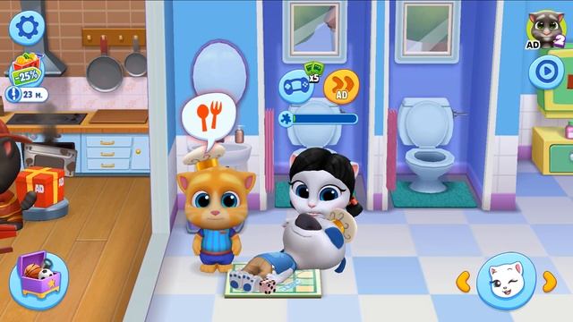 24 часа челлендж на КУХНЕ в Мой Говорящий Том: Друзья смотреть онлайн