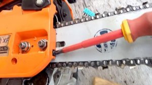 Натяжка цепи бензопилы Husqvarna.